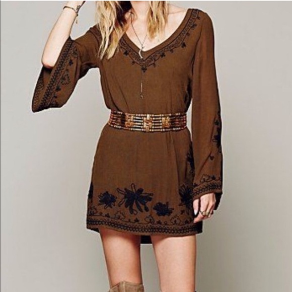 Free People Dresses & Skirts - Free People skyfall embroidered peasant dress